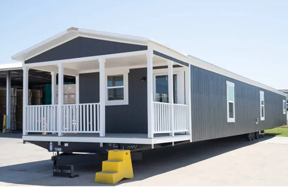 Tiny home interior with family-friendly open living area and dining
